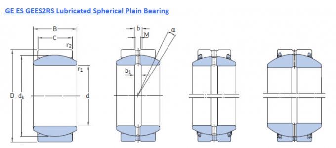 GE 40 ES SX 2RS HO FW GEEM Manufacture Ball Bushings Inch Metric Thrust Spherical Plain Bearing for Hydraulic Machinery 1
